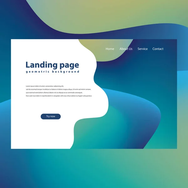 Moderne Trendige Landing Page Und Hintergrund — Stockvektor