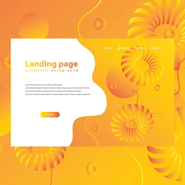 Modern Trendy Landing Page Background — Stock Vector