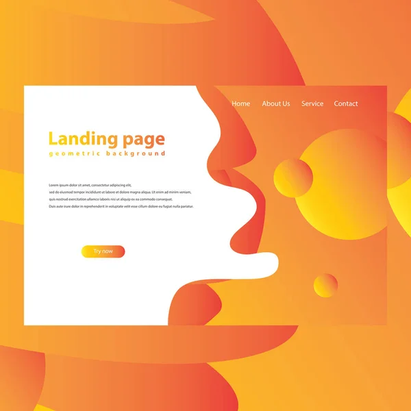 Modern Trendy Landing Page Background — Stock Vector