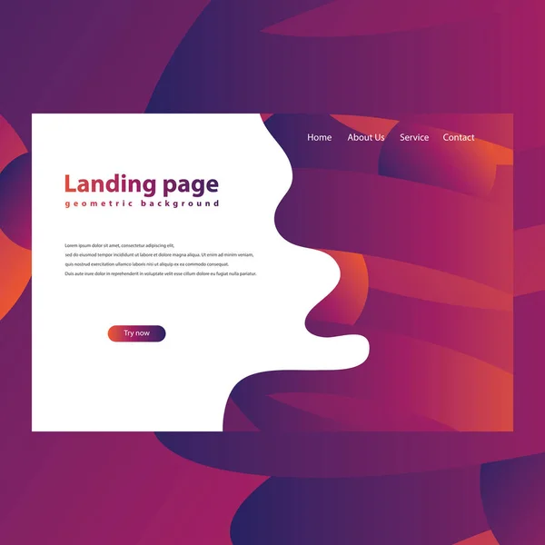 Moderne Trendy Landing Page Achtergrond — Stockvector