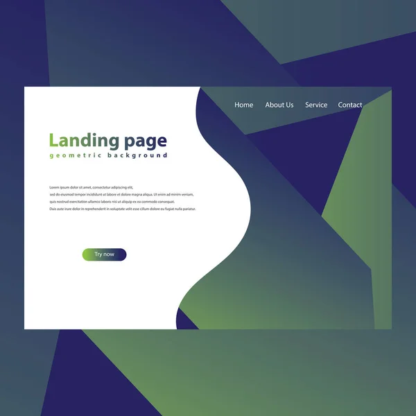Moderne Trendy Landing Page Achtergrond — Stockvector