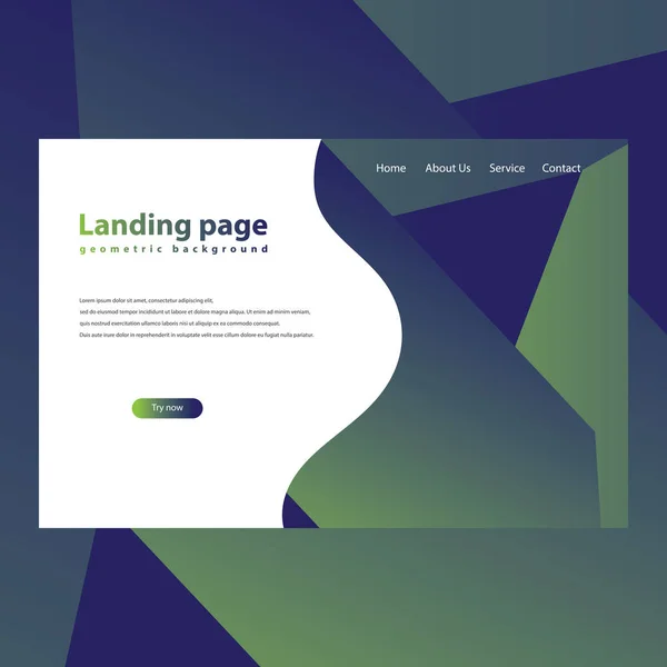 Moderne Trendige Landing Page Und Hintergrund — Stockvektor