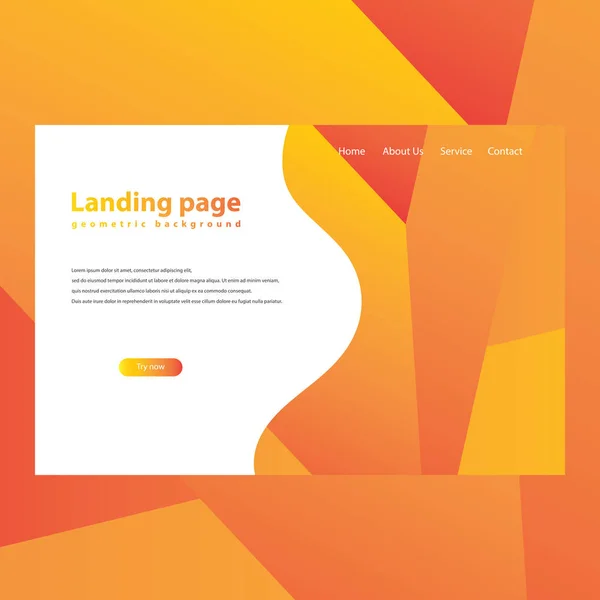 Moderne Trendige Landing Page Und Hintergrund — Stockvektor