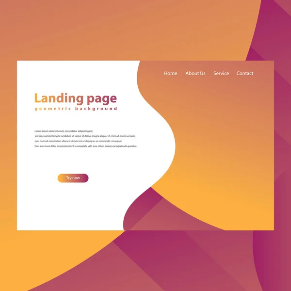 Moderne Trendy Landing Page Achtergrond — Stockvector