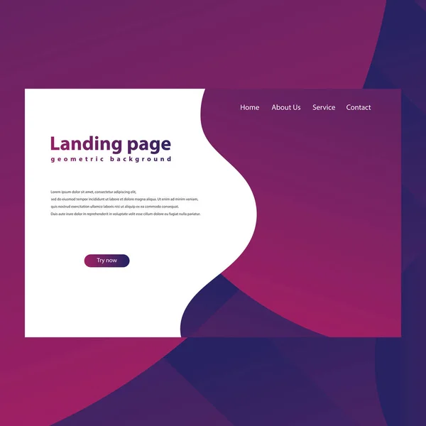 Moderne Trendige Landing Page Und Hintergrund — Stockvektor