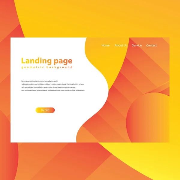 Moderne Trendige Landing Page Und Hintergrund — Stockvektor