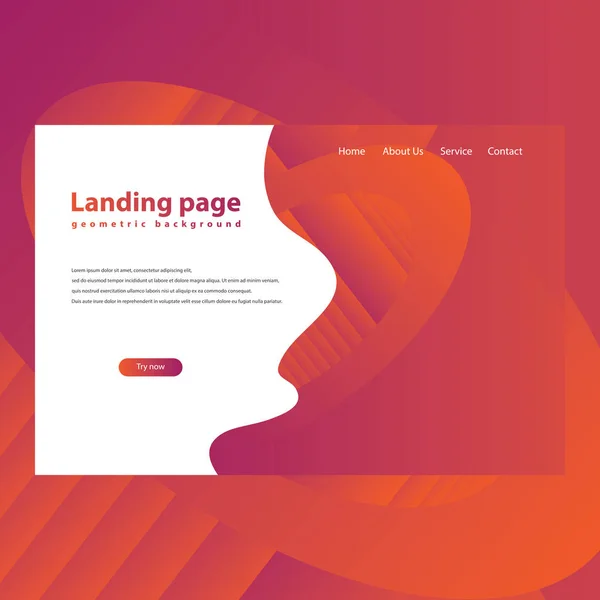 Moderne Trendige Landing Page Und Hintergrund — Stockvektor