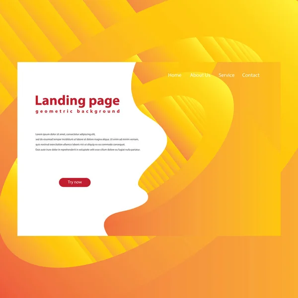 Moderne Trendige Landing Page Und Hintergrund — Stockvektor