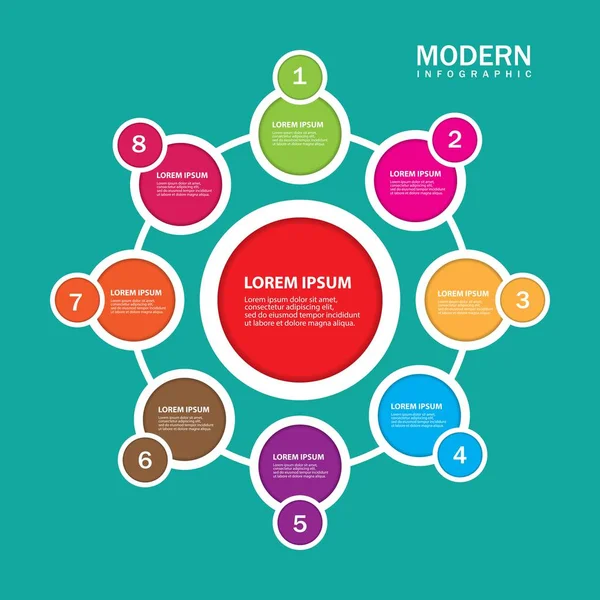 Infographie Moderne Pour Diagramme — Image vectorielle