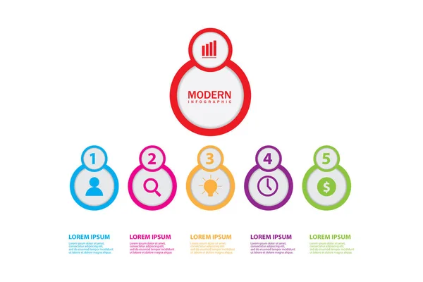 Diyagram Için Modern Infographic — Stok Vektör