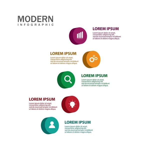 Moderne Infografik Für Diagramm — Stockvektor