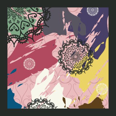 İpek eşarp mandala ile çağdaş