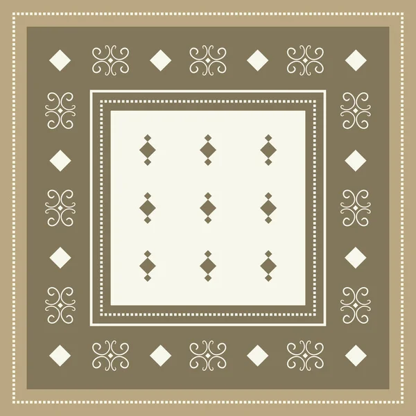 Etnik çiçekler ile moda ipek eşarp