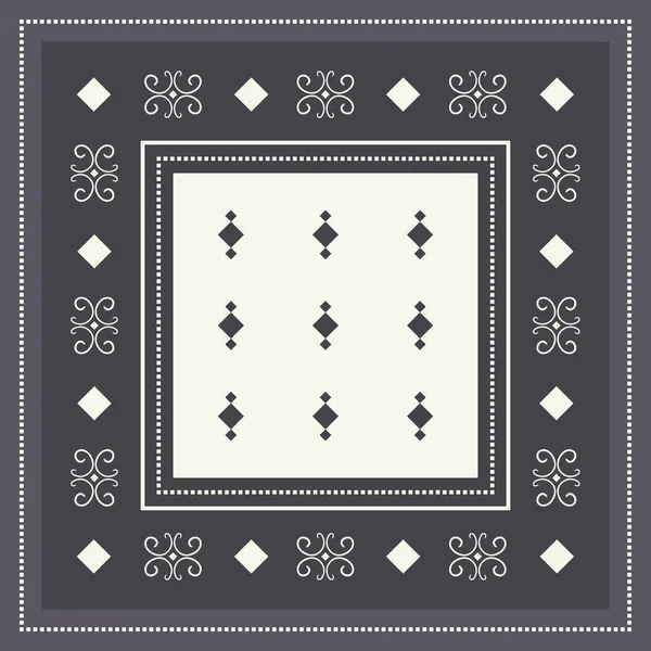 Etnik çiçekler ile moda ipek eşarp