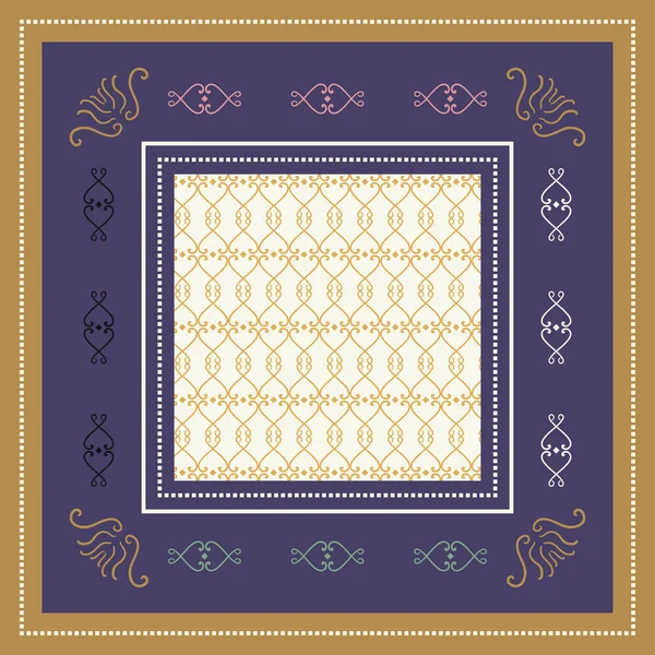 Etnik çiçekler ile moda ipek eşarp