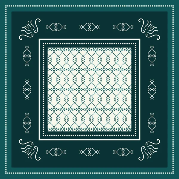 Etnik çiçekler ile moda ipek eşarp