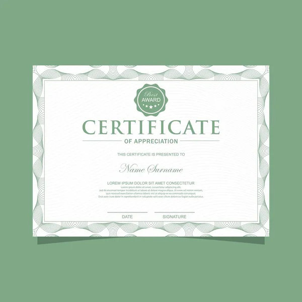 Vintage Modello Certificato Semplice — Vettoriale Stock