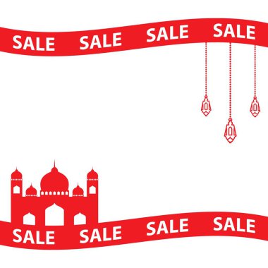 Ramazan satışı büyük başlığı şeritler, indirim ve en iyi etiket, etiket veya etiket zaman zaman Ramazan Kareem ve bayram sunar