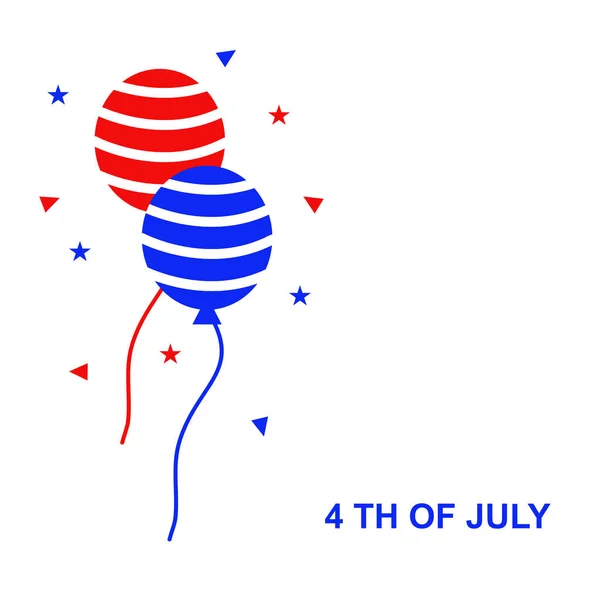 7月4日アメリカ独立記念日 — ストックベクタ