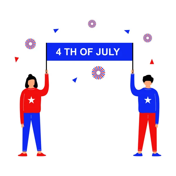 4Th July Character — Stock Vector