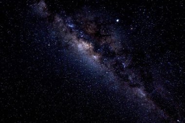 Gökyüzündeki yıldızlar, samanyolu parlayan uzay