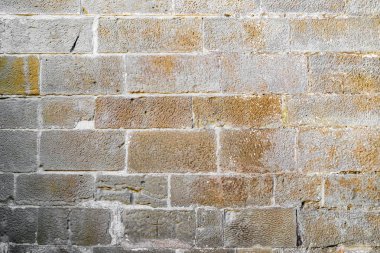 Katolik Kalesi'nde antik tuğla duvar arka plan.