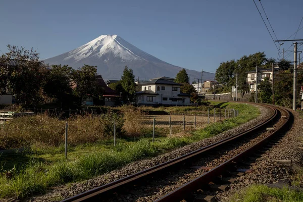 Yamanashi Japan Nov 2018 Fujikyu Bahn Nach Kawaguchiko Station Mit — Stockfoto