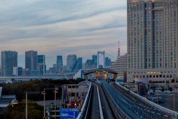 Odaiba Tokio Japan Uitzicht Nov 2018 Van Odiba Spoorweg — Stockfoto