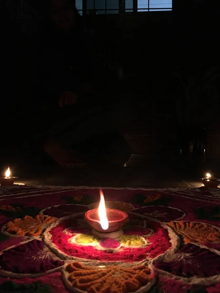 Bolachas Fogo Durante Celebrações Diwali Índia — Fotografia de Stock