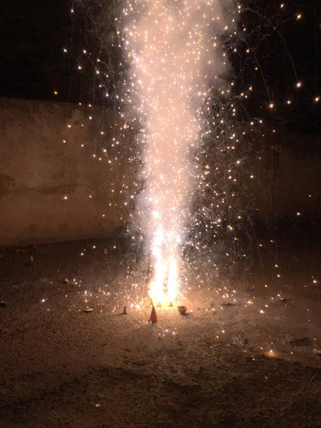 Galletas Fuego Durante Las Celebraciones Diwali India — Foto de Stock