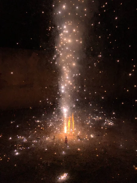 Galletas Fuego Durante Las Celebraciones Diwali India —  Fotos de Stock