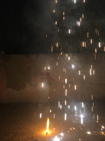 Galletas Fuego Durante Las Celebraciones Diwali India — Foto de Stock