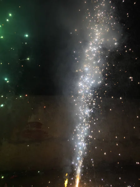 Galletas Fuego Durante Las Celebraciones Diwali India — Foto de Stock