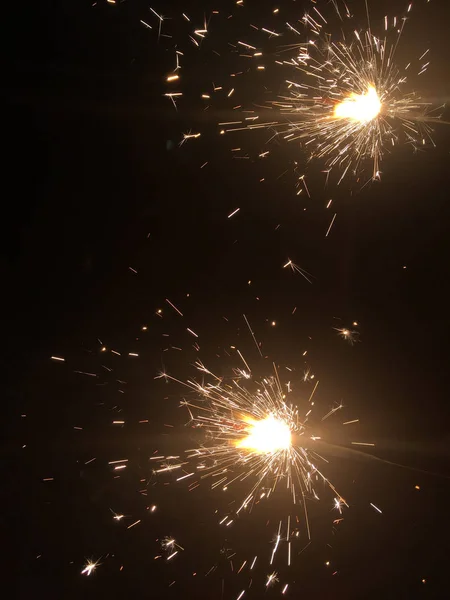 Crackers Feu Pendant Les Célébrations Diwali Inde — Photo