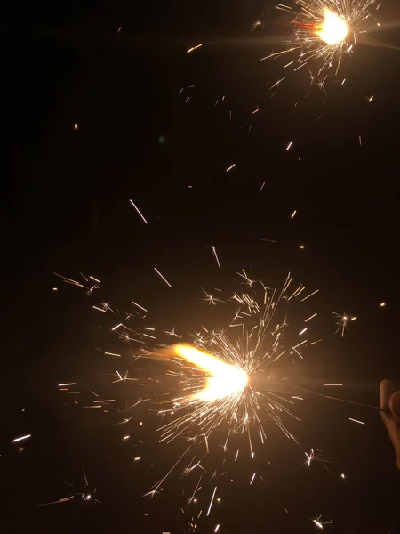 Crackers Feu Pendant Les Célébrations Diwali Inde — Photo