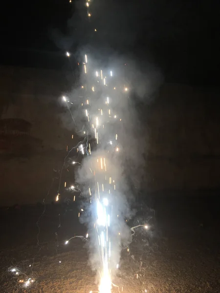 Galletas Fuego Durante Las Celebraciones Diwali India — Foto de Stock