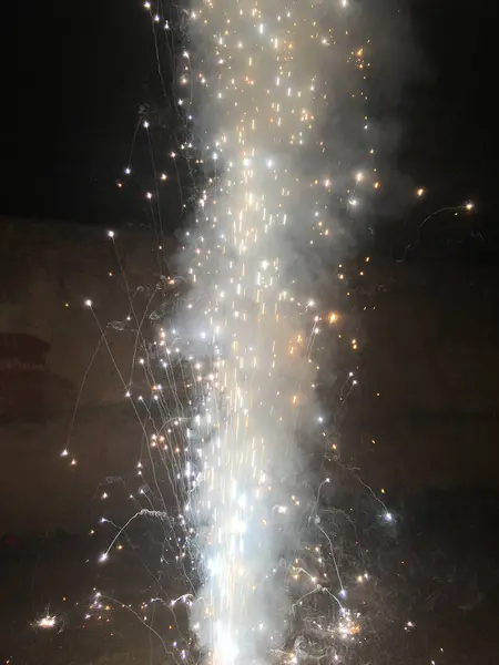 Fire Crackers Durante Celebrazioni Diwali India — Foto Stock