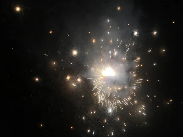 Bolachas Fogo Durante Celebrações Diwali Índia — Fotografia de Stock