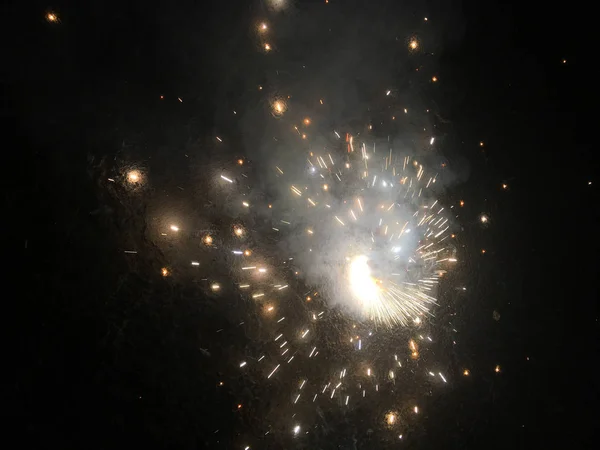 Bolachas Fogo Durante Celebrações Diwali Índia — Fotografia de Stock