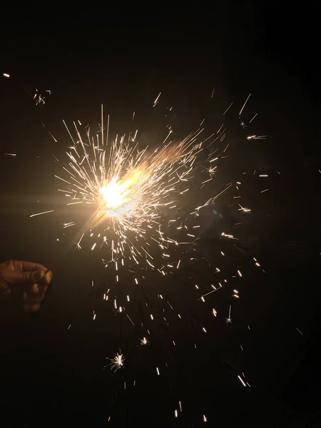 Bolachas Fogo Durante Celebrações Diwali Índia — Fotografia de Stock