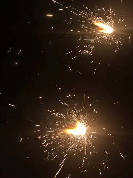 Tűz Keksz Során Diwali Ünnep Indiában Jogdíjmentes Stock Fotók