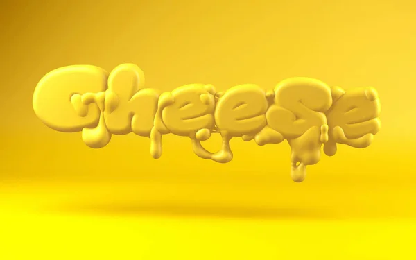 Rendering Käse Schriftzug — Stockfoto