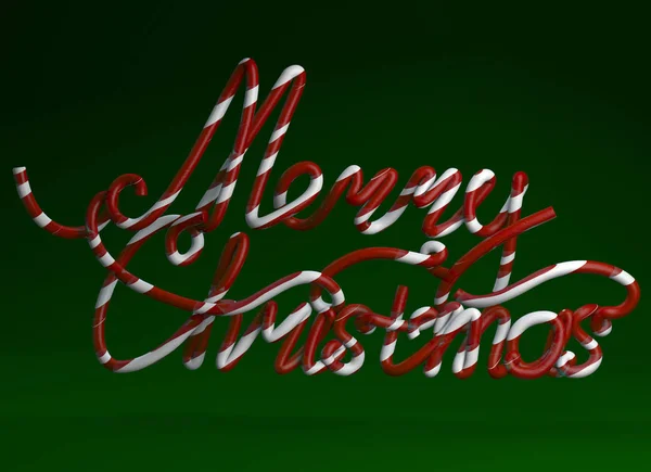 Rendering Merry Christmas Lettering — Stock Photo, Image