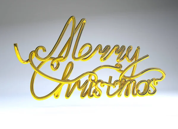 3D render Merry Christmas yazı