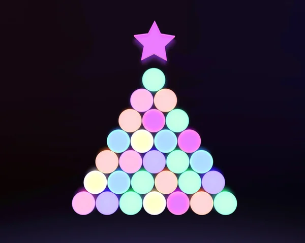Illustratie Lichtgevende Kerstboom — Stockfoto