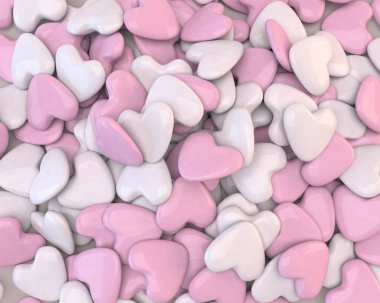 Sevgililer günü için kalp 3D çizimi