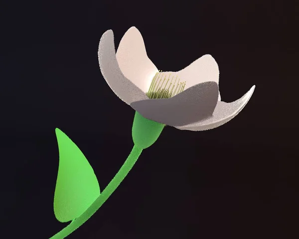 Bahar. Çiçekler. 3D çizim
