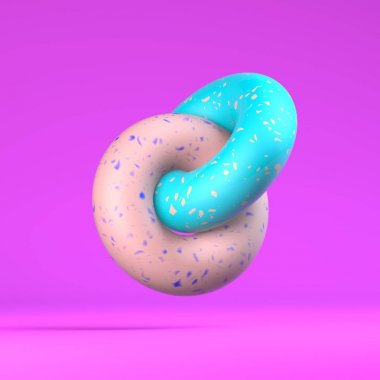 Geometrik basit şekiller. 3d illüstrasyon.