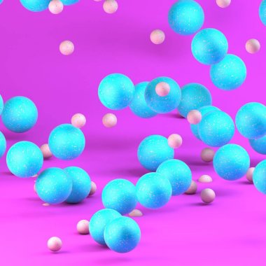 Geometrik basit şekiller. 3d illüstrasyon.