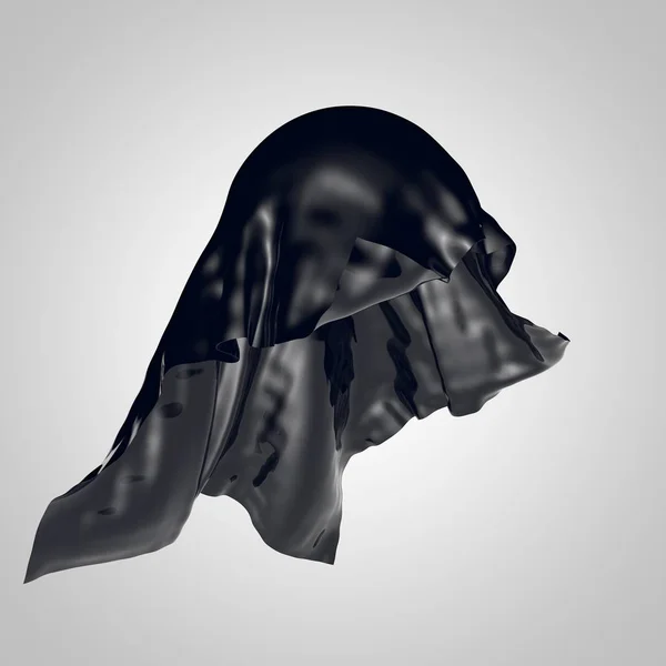 Havadayken kumaş kıvrımları. 3d illüstrasyon